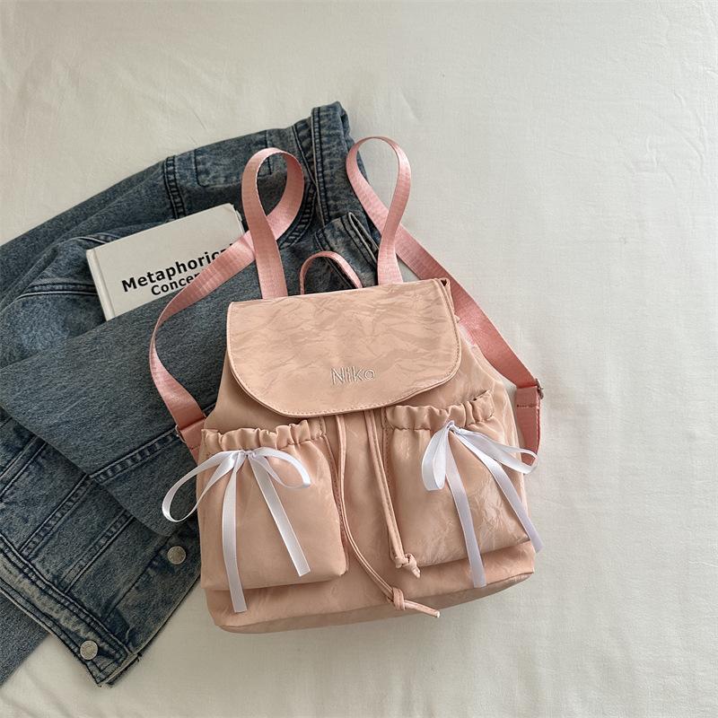 High-end Style Bow Tie Double-shoulder Bag, Fashionable Travel Bag, Backpack, Student Casual Schoolbag