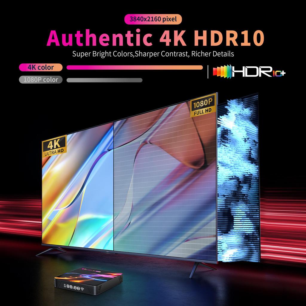 X88 Pro 14 Max Android TV Box: Android 13, RK3528, 4GB RAM, 32GB Storage, Dual Wi-Fi, Bluetooth.