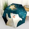 Oso Polar, Estrella- Paraguas Automático, Paraguas Plegable Portátil para Cuatro Estaciones, Adecuado para Hombres y Mujeres, Viajes, Paraguas Compacto Diario, Ou