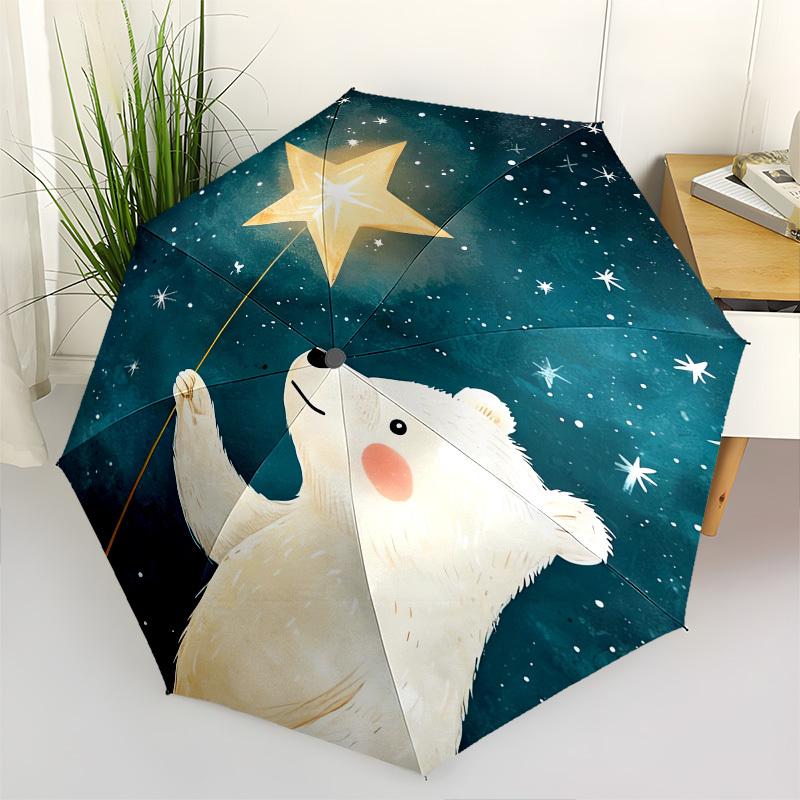 

Polar Bear, Star- Automatic Umbrella,Suitable for Men and Women,Suitable for Birthdays, Christmas, Gifts for Fashion Lovers0918b