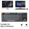 Keychron K8 Wireless Gaming Mechanical 87 US White LED Gateron G Pro Mechanical Wired and Bluetooth Compatible with Mac and Rollover G Pro Mechanical