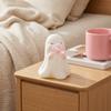 Ghosts Blow Pink Bubble Ornament Halloween Cute Blowing Ghost Figurine, Open Eyes & Squinting Synthetic Resin Statue Statue, Tabletop