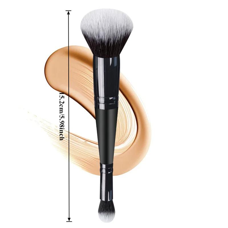 Dvouhlavý štětec na make-up 2 v 1 Štětec na tvářenku Korektor Rozjasňovač Pudrové štětce Štětec na blending Konturovací štětec Kosmetické nástroje
