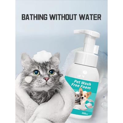 Wasserloser Haustier-Shampoo-Schaum für Hunde Katzen 300ml Desodorierendes Trockenbad mit Geruchsentfernung Nicht ausspülende Reinigungsformel