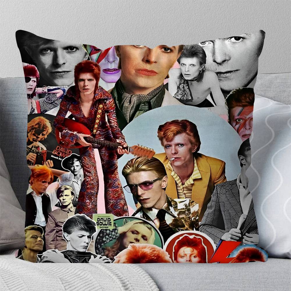 

Классическая наволочка D-David Bowie Квадратная подушка Спальня Диван Подушка для отдыха и комфорта Автомобиль Гостиная Домашний декор 16x16Inch