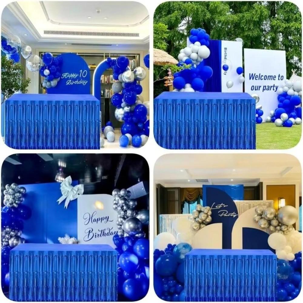 Colorful Table Skirt Tablecloths  For Party Birthday Gatherings Holiday Wedding Decorations