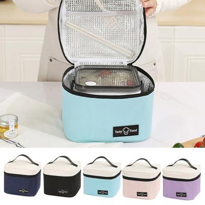 Large Capacity Insulated Bag Portable Handle Zipper Waterproof Aluminum Foil Outdoor Picnic Bento Lunch Fruit Grocery Food Thermal Cooler Tote Bag
