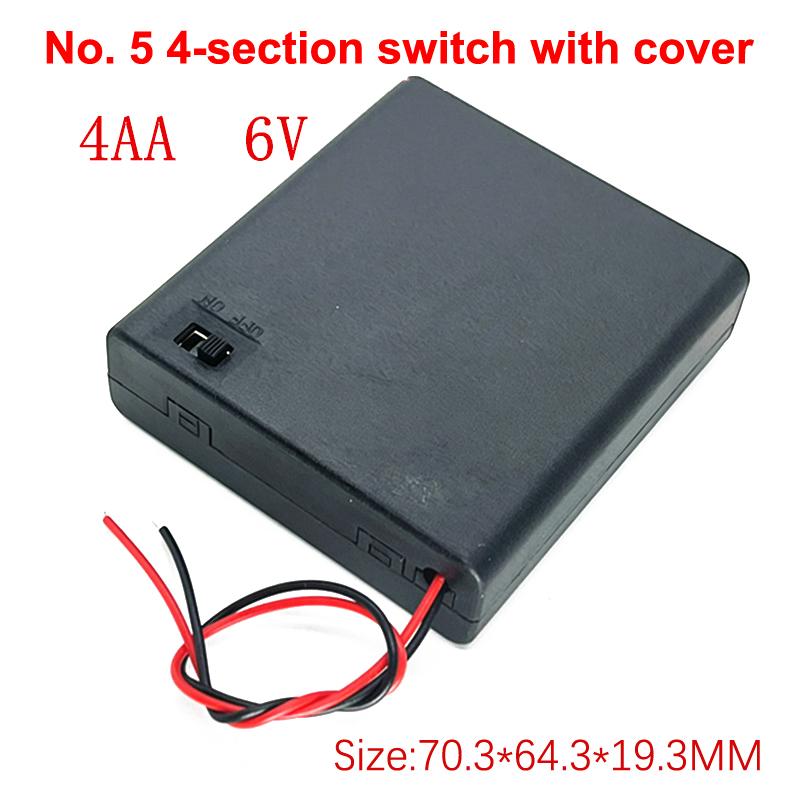 Aa Battery Case Aa Battery Box 1/2/3/4 Slot Aa Battery Holder 14500 Aa Storage Box Diy With Leads Series Connection