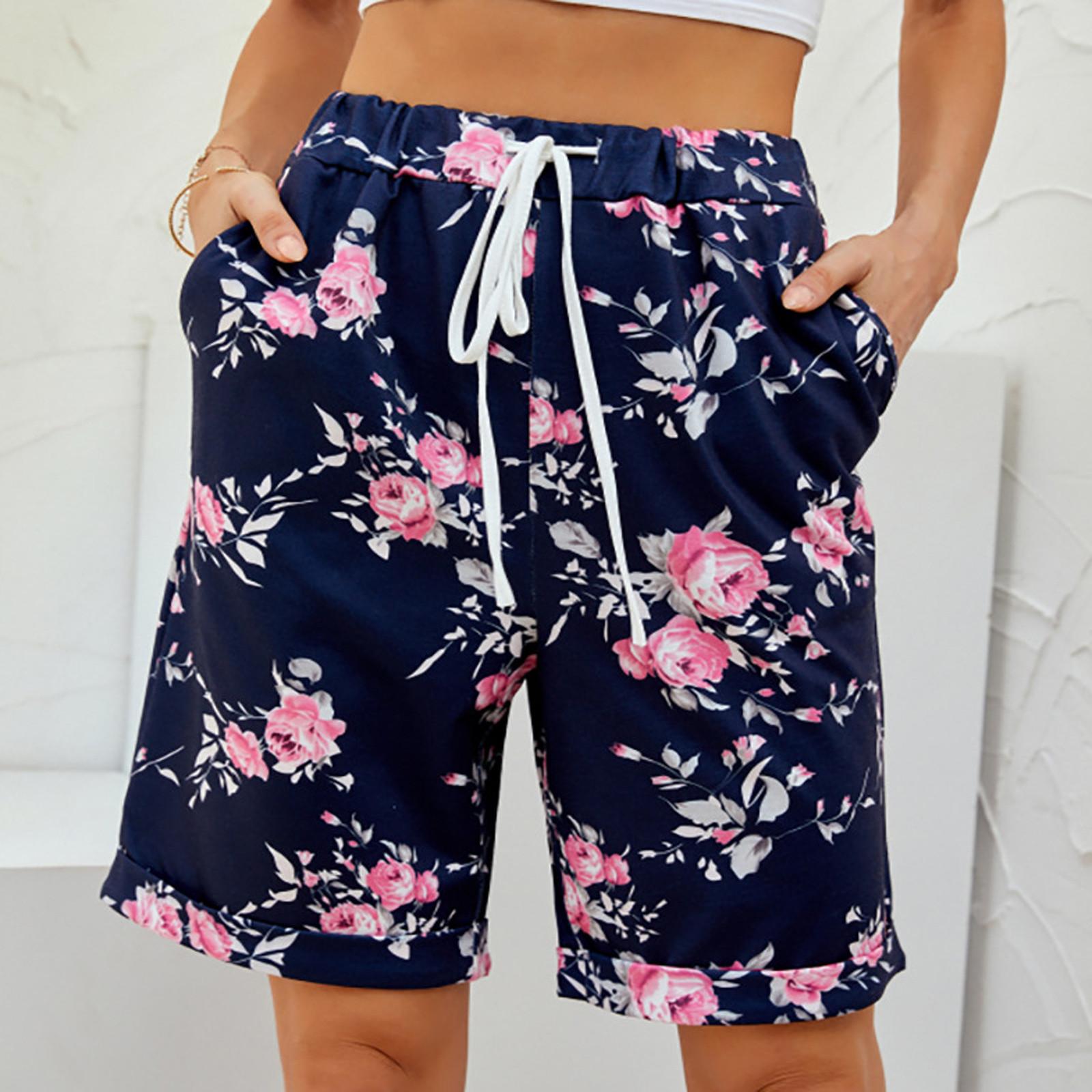 

Модные женские повседневные широкие брюки с принтом, свободные укороченные брюки M