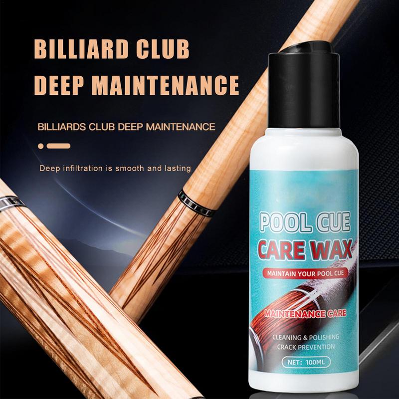 Pool Cue Polishing Wax Wood Polishing Oil Billiards Cue Cleaner 100ml Long-Lasting Deep Moisturizing Billiards Accessories Pool