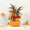 Large Artificial Pumpkin With Flowers And Berries Fall Decorations