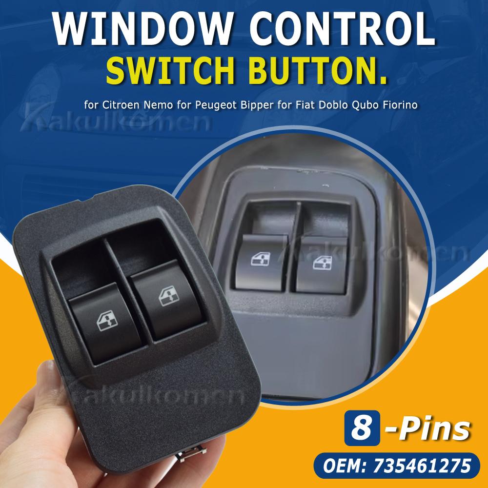 Car Master Window Switch Electric Control Button For Citroen Nemo Peugeot Bipper Fiat Doblo Qubo Fiorino 735518655 735461275