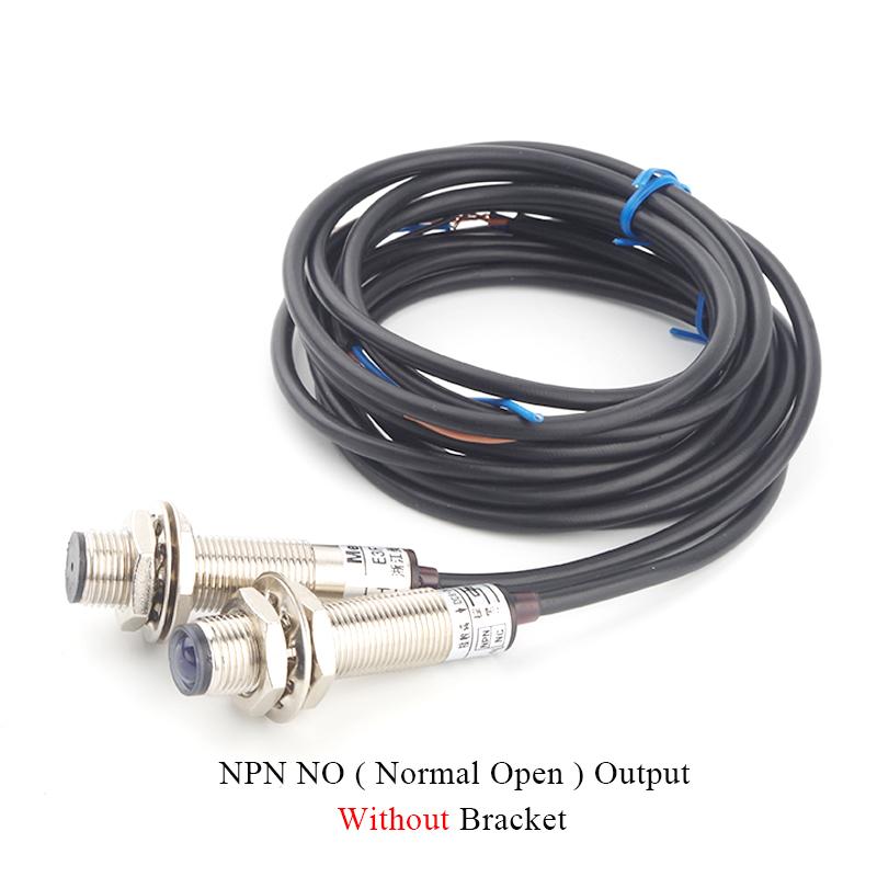 DC12~36V Rainproof Laser Photoelectric Switch Beam Sensor Detector Alarm Max 20m Detect Distance NPN PNP NO NC NPN NO no bracket