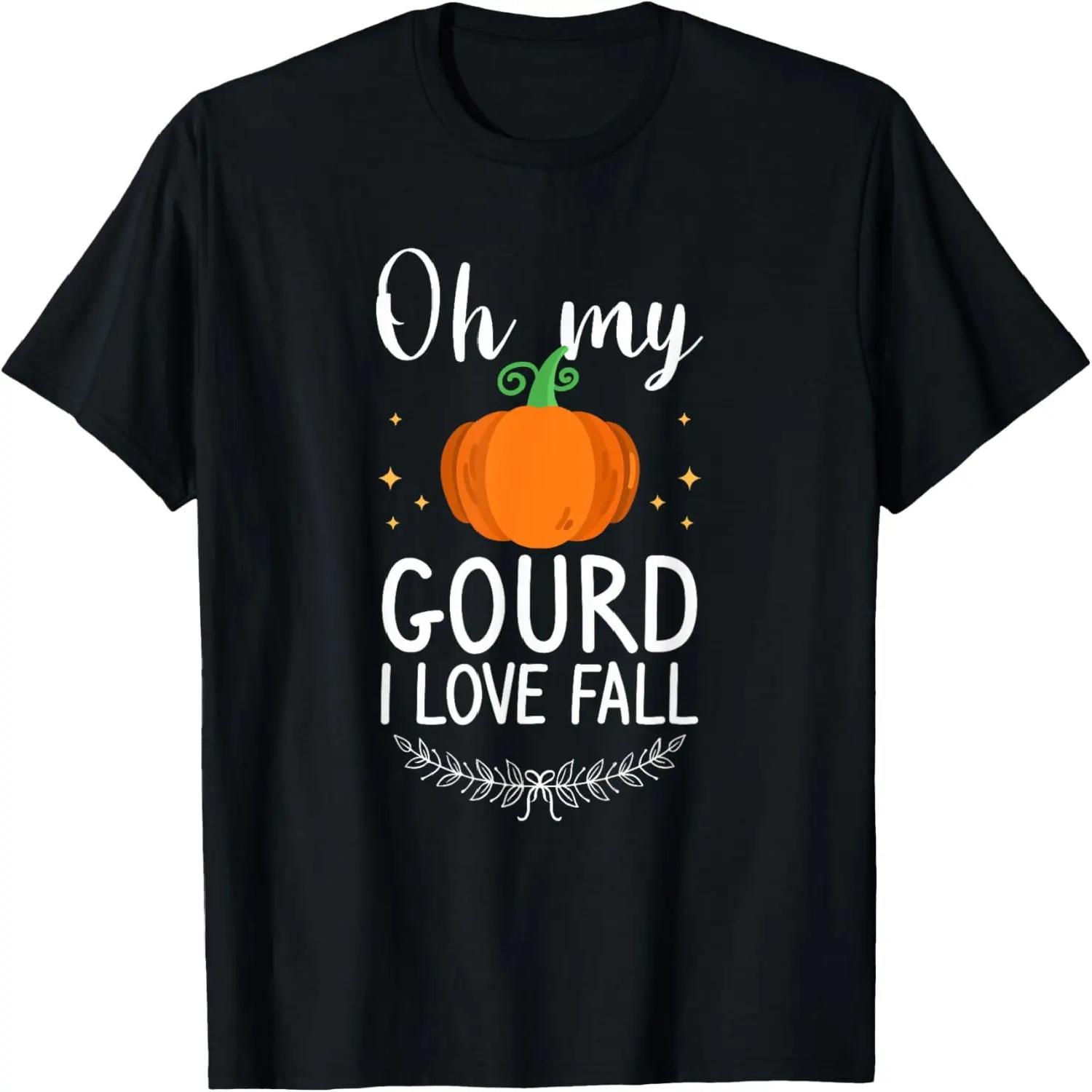 

Oh My Gourd I Love Fall Funny Pumpkin Lover On Thanksgiving T-Shirt XXXXXL чорний