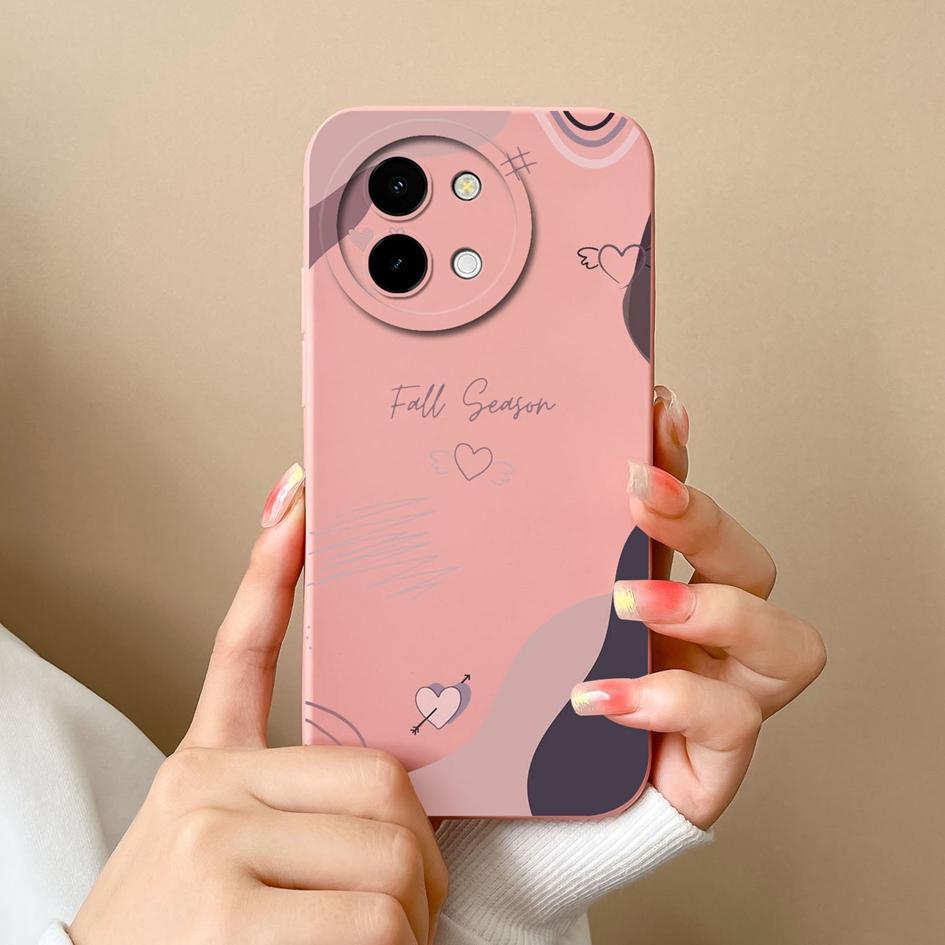 Cover Morbida in Silicone Per Vivo Y38 Y03 Y200i T3x Y28 4G 5G Custodia per Telefono Alta Qualità Lusso Cuore Amore Capa Protezione Schermo Bumper Carini Per Vivo Shell