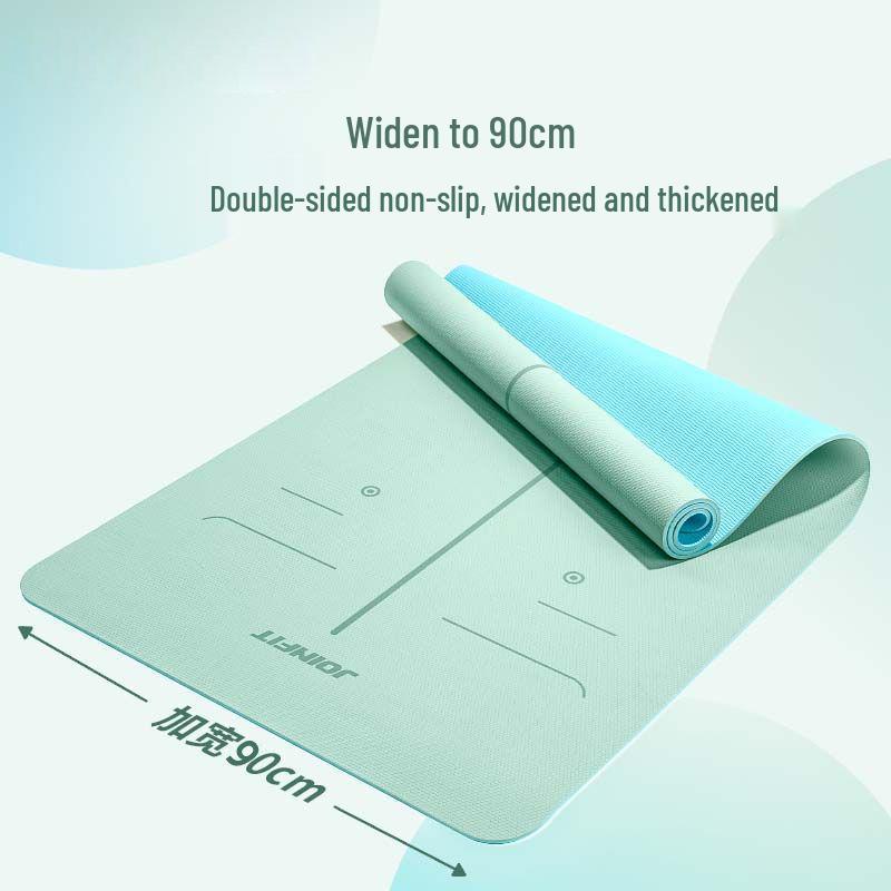 TPE Extra Long, Wide & Thick Non-Slip Odorless Yoga Mat - Shock-Absorbing Fitness Pad