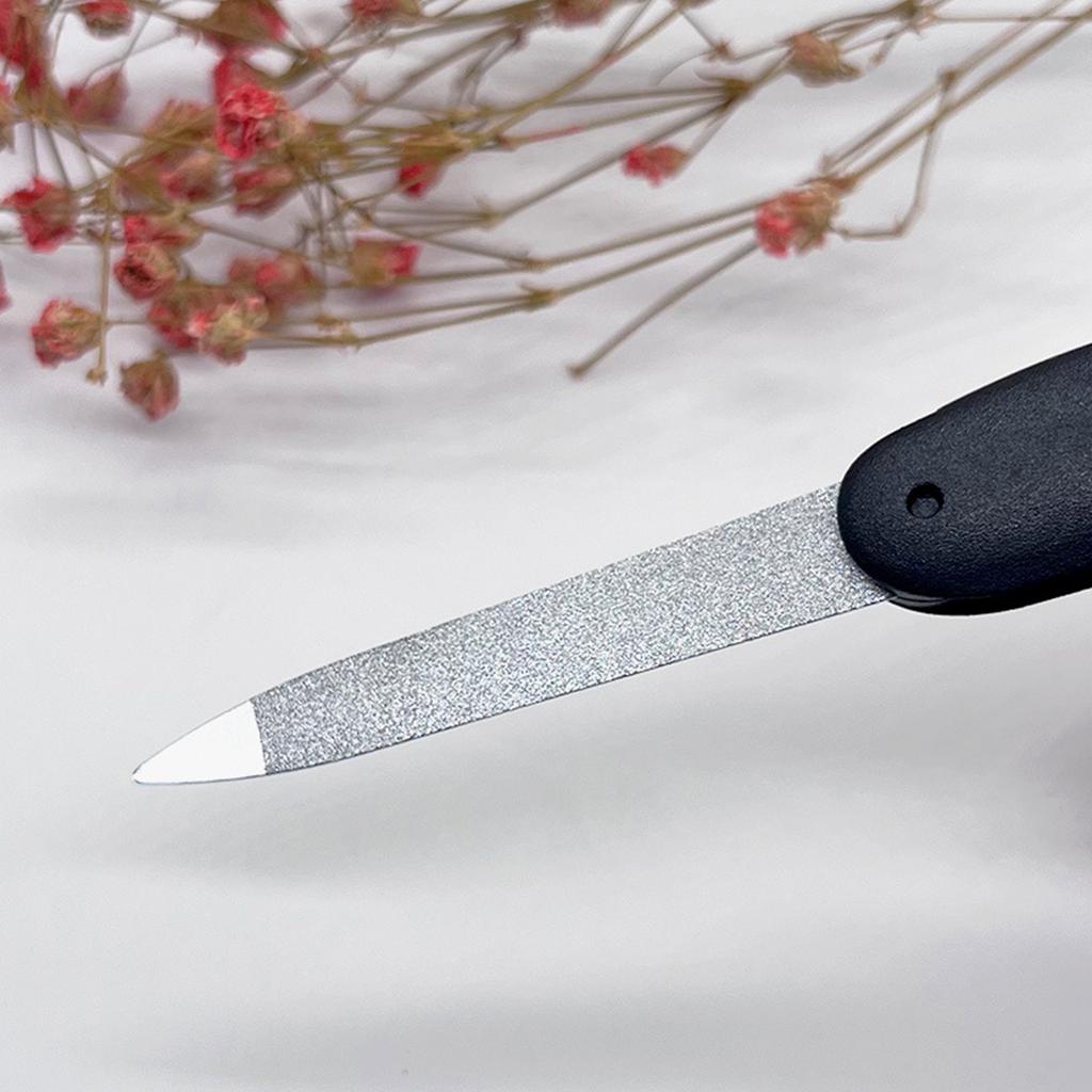 Stainless Steel Double-sided Frosted Nail File Polishing Tool Folding File Strip Sanding File