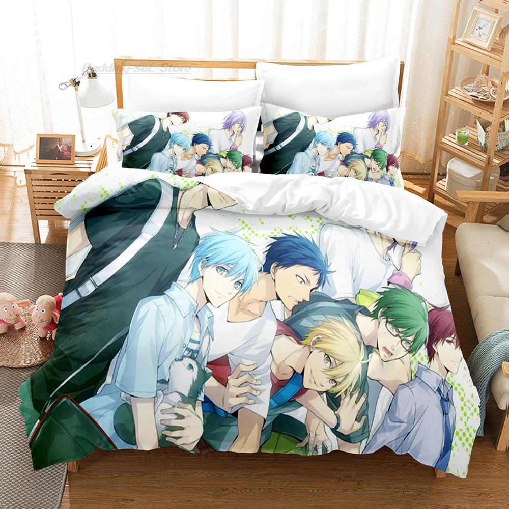 New 3D Print Cartoon Kuroko's Basketball Bedding Set Single Twin Full Queen King Size Bed Set Adult Kid Bedroom Duvet Cover Sets