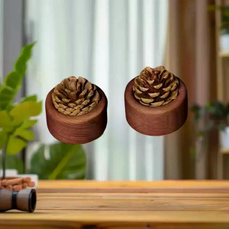 1Pc Elegant Spherical Design, Wood-Based Essential Oil Diffuser, Natural Fragrance Dispenser for Room and Bedroom Decor