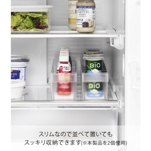 Yamazaki Tower Refrigerator Storage Case, Small, with Dividers, White, W37.5 x D7.5 x H8.2cm, 1475, for Refrigerator Storage