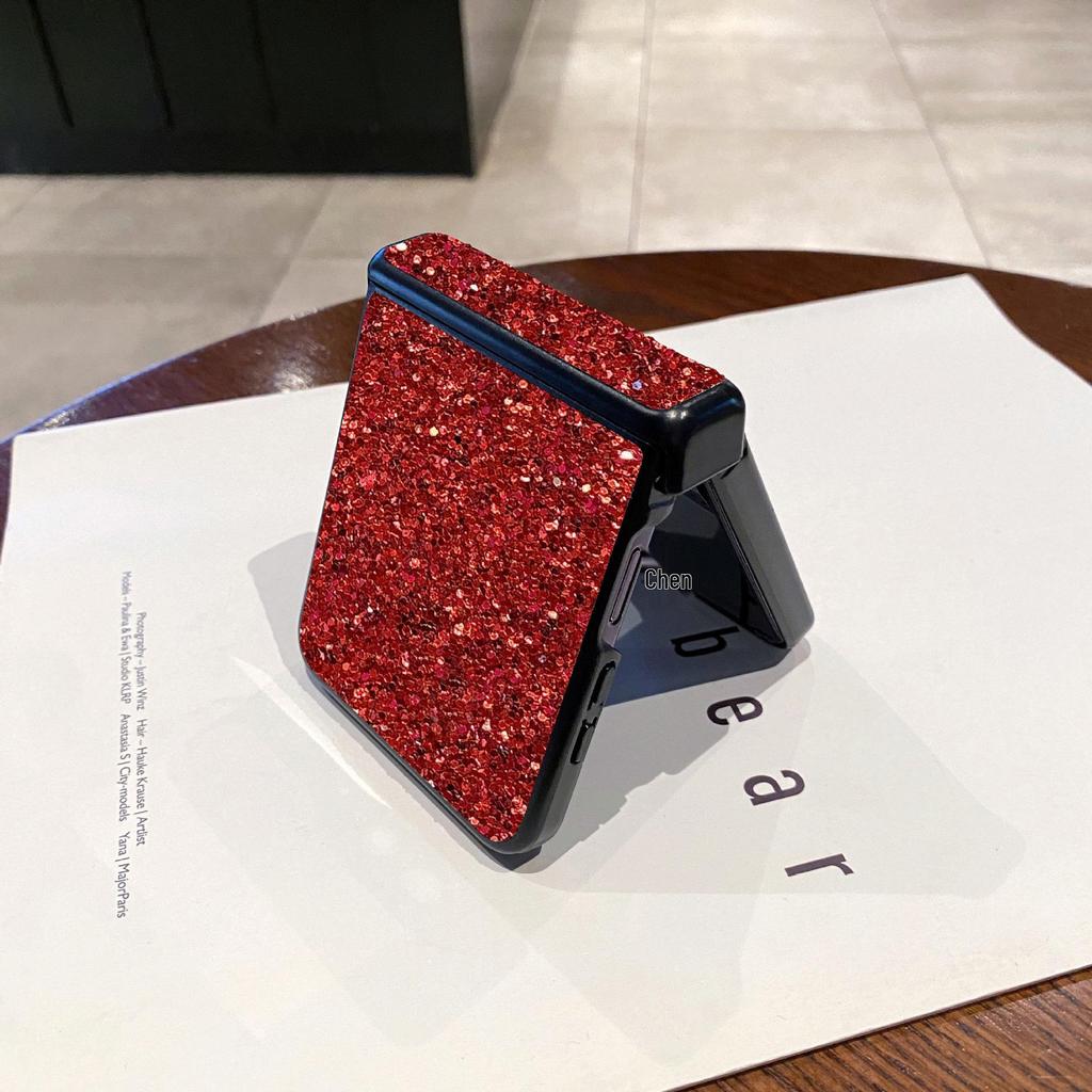 Luxury Frosted Glitter Case for Samsung Z Flip7: Full Coverage Protection for ZFlip6