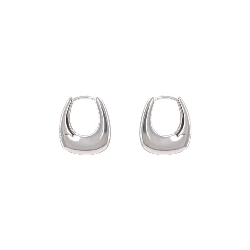 Elliptical Geometric Ear Clasps Female Temperament Simple Fashion Personality Hundreds of Senior Sense of Niche Earrings Studs Versatile Daily Wear