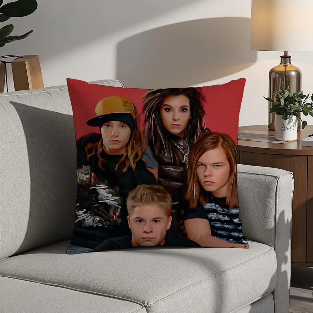 Heiße Rockband Tokio Hotels Kissenbezug 3D-Druck Polyesterfaser 40*40cm Heim Sofa Überwurf Dekoration Festivalgeschenk