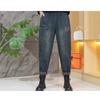 Spring/Summer Thin Fashion High Waist Large Loose Jeans for Women Elastic Waist Versatile Haren Pants