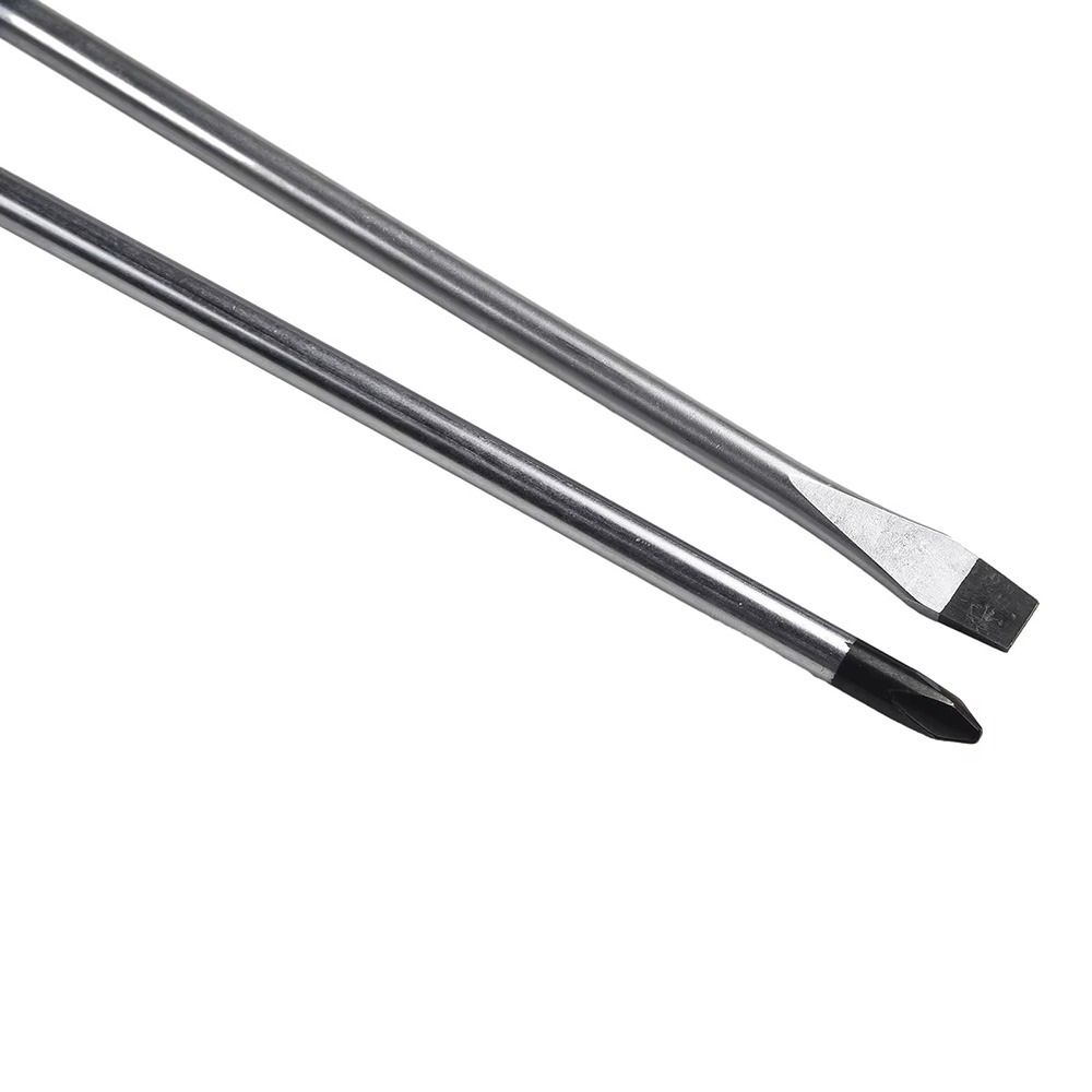 6x300mm Screwdriver Long Slotted Cross Head Screwdriver Bits Rubber Handle Multipurpose Magnetlc Manual Screw Driver Tools