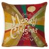 Christmas Celebration Pillow Elk Snowman Festive Cushion Cover Red Sofa Back Cushion Pillow Cover