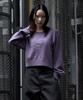 Embossed Logo Pullover Crop Knit Purple