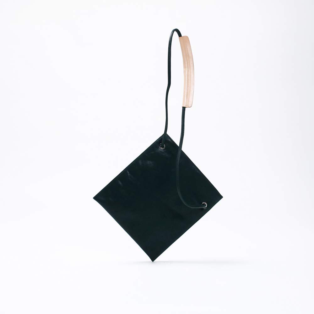 Shoulder Tote Sacoche Bag Italian Leather Cowhide Vegetable Tanned Dark Green [Mono Goods] 2-way Women's Men's