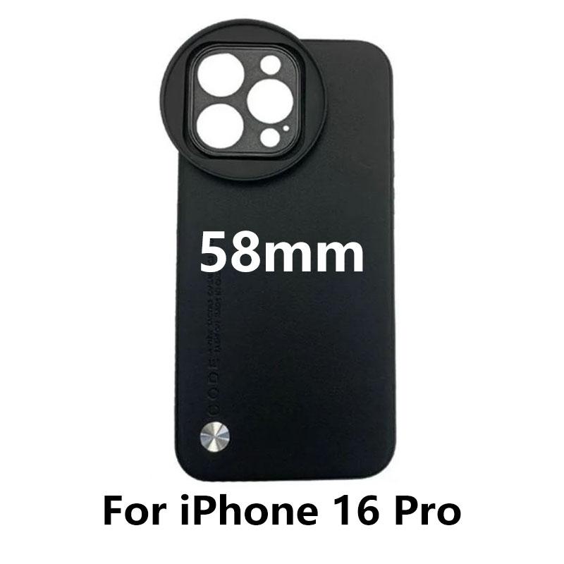 

Чехол для линзы телефона с резьбовым интерфейсом 58 мм для iPhone 13 14 15 16 Pro Max Адаптер с кольцом для универсального фильтра CPL UV FLD