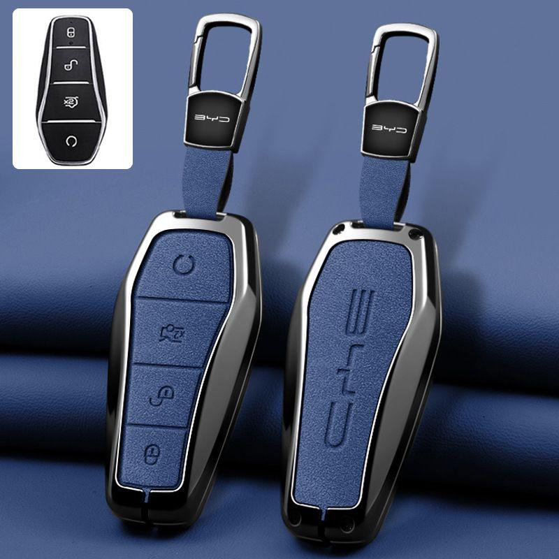 For BYD Tang L EV DM DMi DM-i 2022 2023 2025 2026 Keychain Remote Cover Shell Holder Fob AccessoriesZinc Alloy Car Key Case