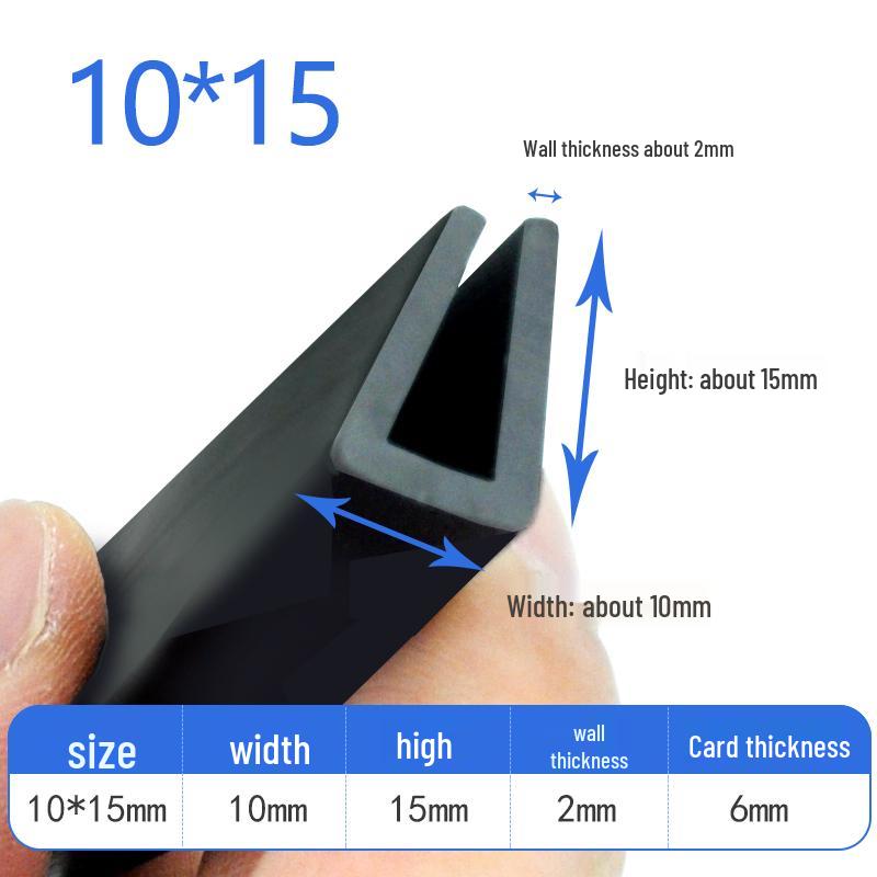 Gumové lištování ve tvaru U: Protiřezná, vodotěsná těsnicí lišta pro ochranu plechu a skla