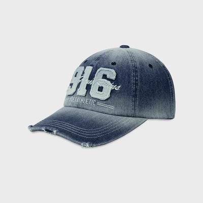 916 Denim Washed Ball Cap (Blue)