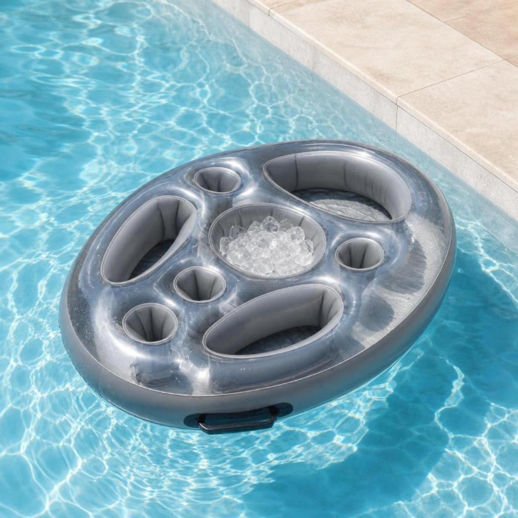 Floating Ice Bar Tray Stable Inflatable Pool Quick Inflation for Party Hosts