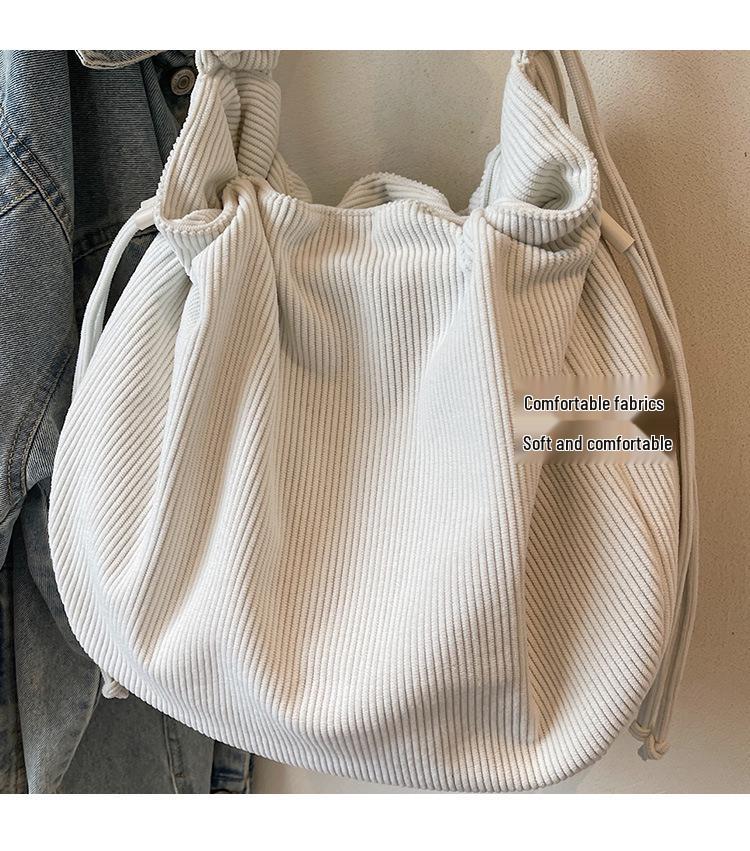 Kord Umhängetasche für Damen im koreanischen Stil: Handtasche mit großem Fassungsvermögen, lässig, für Reisen und Einkaufen
