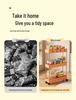 Mobile Multi-layer Floor Storage Rack for Bathroom, Kitchen, and Living Room