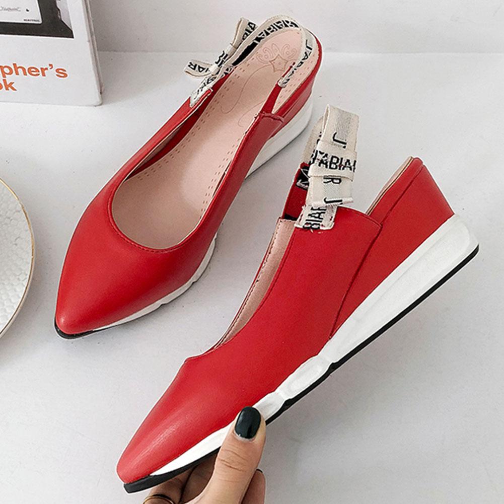 Fashion Elegant Ladies Sandals 2024 Casual Summer Sandals Women Pointed Toe Back Strap Platform Consise Shoes Woman 2024 New