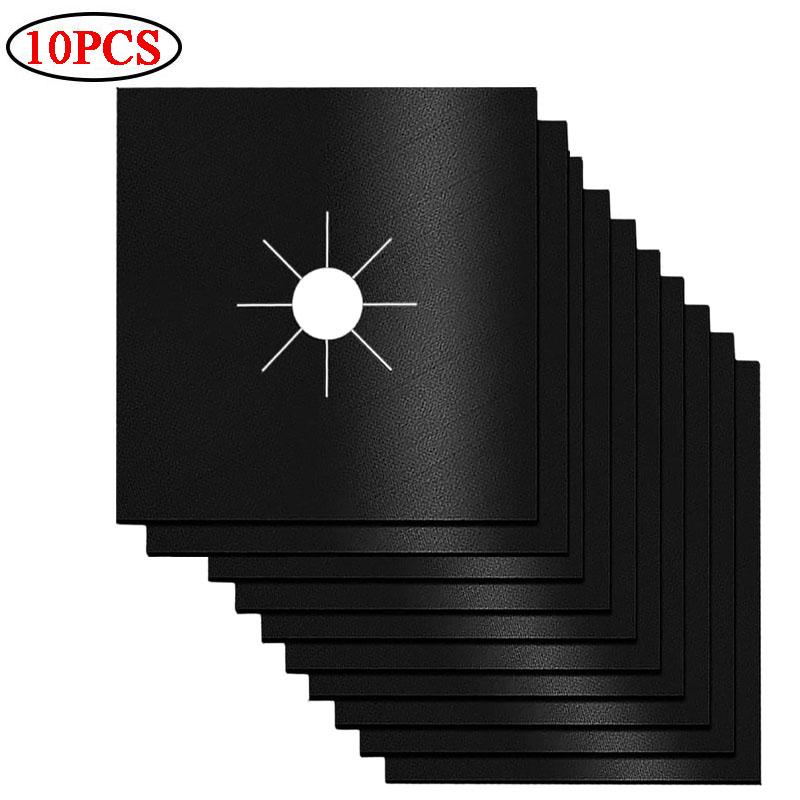 2025 New Jesoo Teflon Gas Stove Protector Mat High Temperature Resistant Oilproof Clean Pad American Style Kitchen Gadget