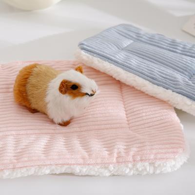 Hamster Bed Mat Small Pet Bed Corduroy Cotton Wool Warm Cotton Bed Mat For Small Pet Supplies