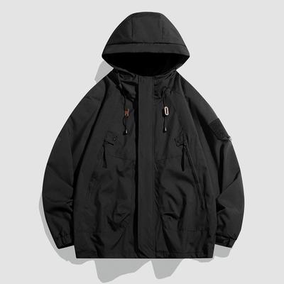 Spring/autumn Waterproof and Windproof Waterproof Hooded Jacket Jacket Men's and Women's Couple Casual Outer Wear Trendy Jacket