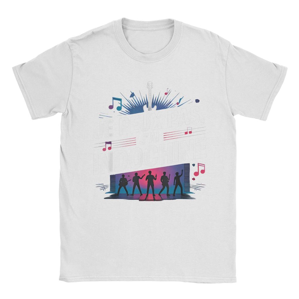 Novelty Indochine Arena Tour 2025 Fan T-Shirts Men Crewneck Cotton T Shirts Pop Rock Band Short Sleeve Tee Shirt Unique Clothes