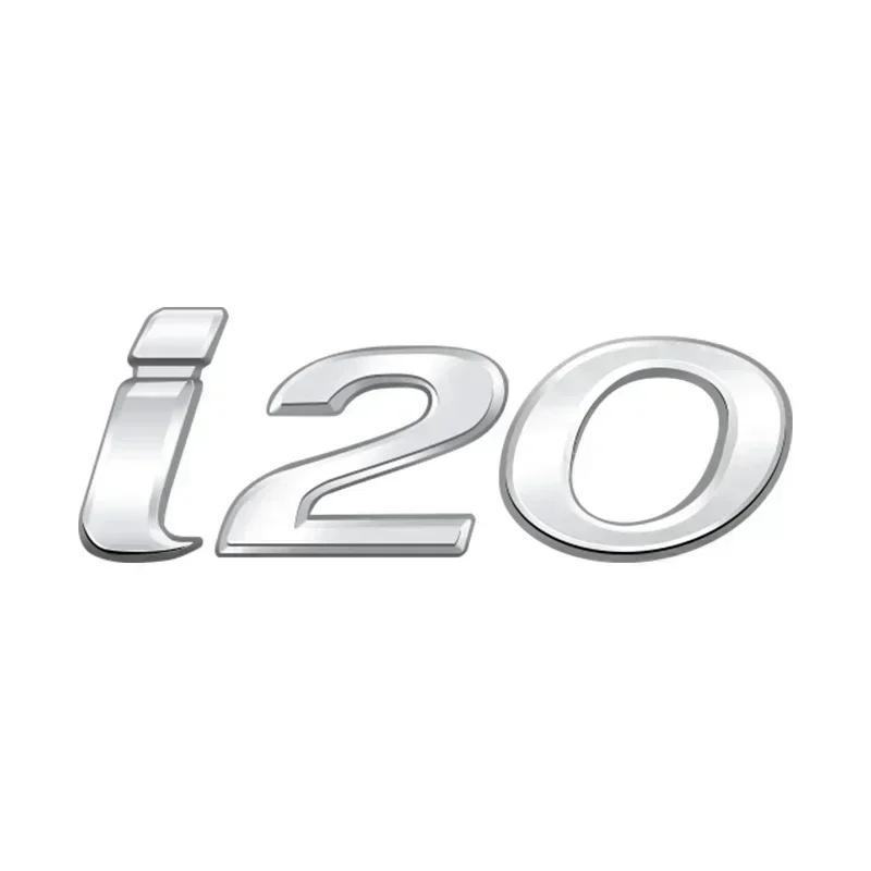 1Pc Logo Badge 3D Metal Emblem Decal I10 I20 I30 I40 Letter Sticker Auto Accessories