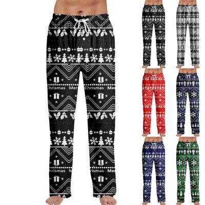 Anime Pajama Pants Sleepwear Casual Drawstring Elastic Waist Pants Comfy Straight Yoga Loose Trousers