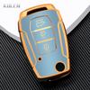 TPU Car Flip Key Case Cover Shell Fob For Ssangyong Kyron 2 Sanka Actyon Korando Tivoli 3 Buttons Key Protective Holder Keychain