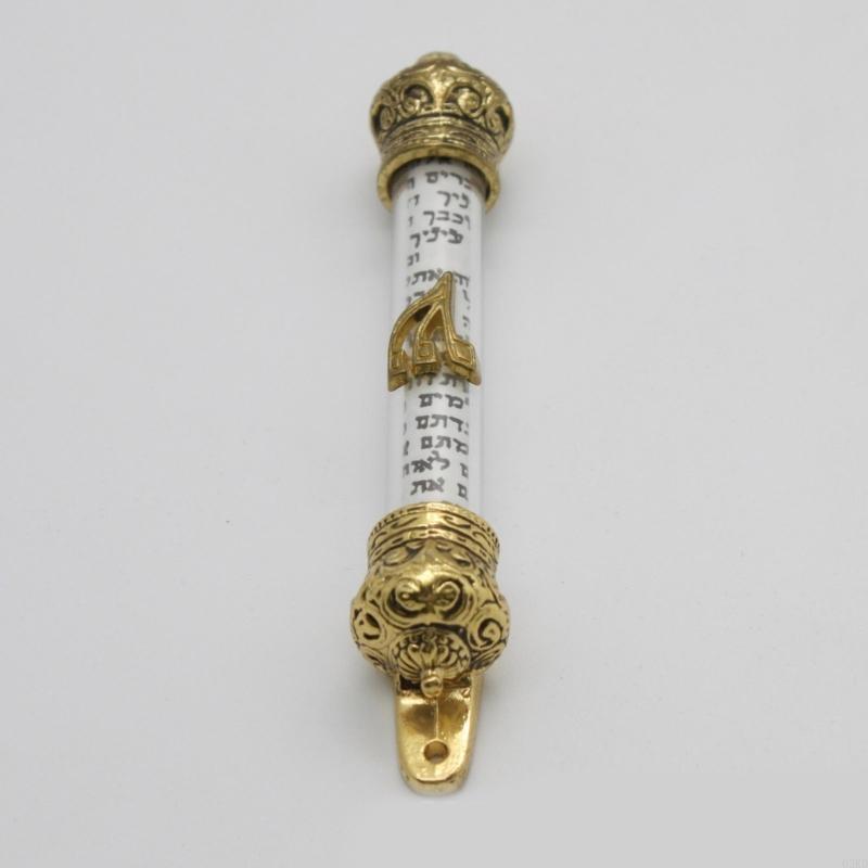 62KD Door Right Side Mezuza Metal Mezuzah Retro Decor Religious Gift Front Best Je Gifts Home Plaques