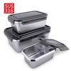 Stainless Steel Lunch Box Food Bento Storage Container Crisper with Cover