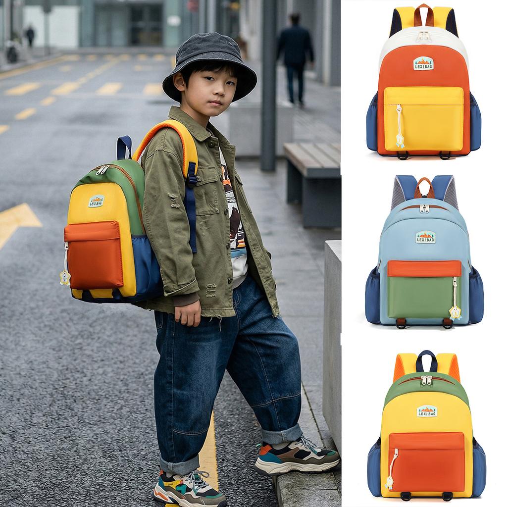 Schulranzen neue Kontrastfarbe Kinderrucksack süßer Kindergarten-Schulranzen Jungen und Mädchen Freizeit leichter Reiserucksack